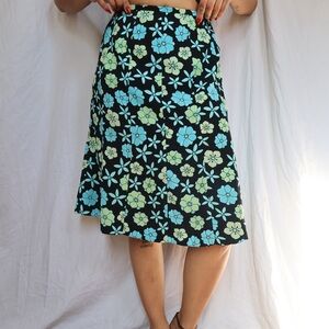 Vintage Floral Midi Skirt